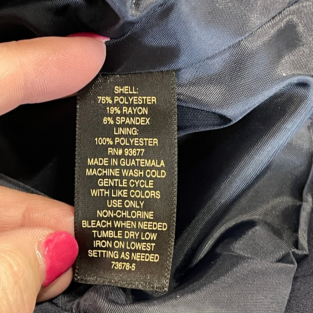 Worthington Blazer Jacket Womens 12 Navy Blue Classic Business Professional NEW - Picture 7 of 11